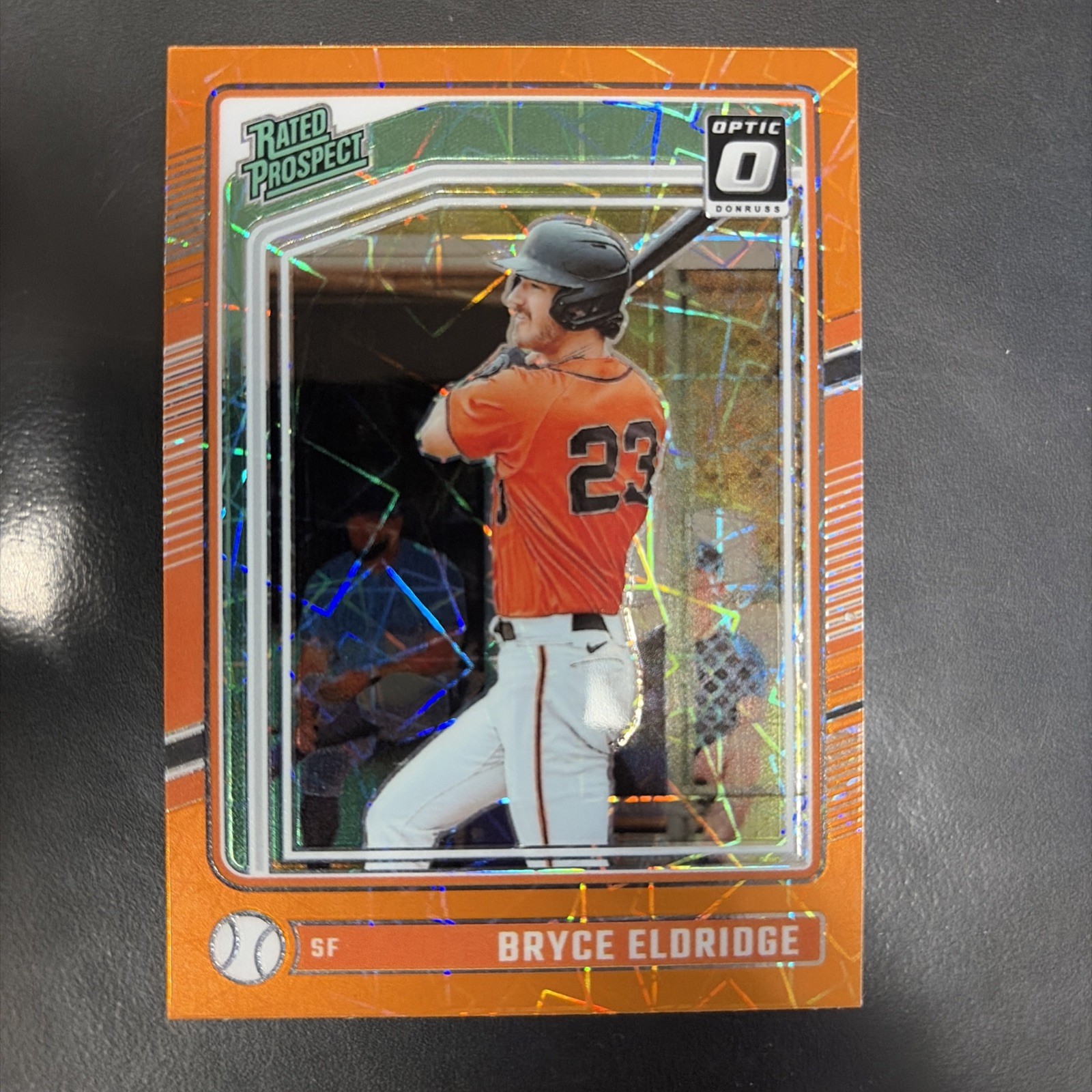 2024 Panini Donruss PRIZM Orange lase #134 Bryce Eldridge SF Giants Color Match