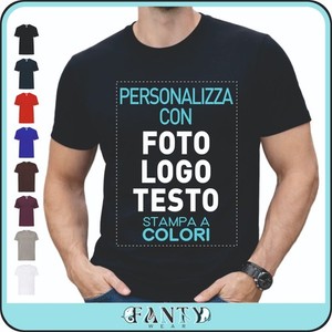 T-SHIRT UOMO DONNA MAGLIETTA PERSONALIZZATA LOGO AZIENDA LAVORO REGALO STAMPATA