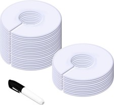 30 Pack Blank Clothing Rack Size Dividers Wardrobe Hanger Label Closet Dividers
