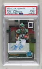 2022 Panini Clearly Donruss Rated Rookie Breece Hall #64 PSA 9 MINT Auto 4f5
