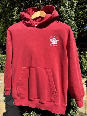 Gap Kinder Mädchen Jungen rot City of Angels lässig Oversize Hoodie Pullover Oberteil. 8-9