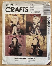 McCall's 5580 Father Christmas Doll Clothes 21" 4 Variations Uncut FF