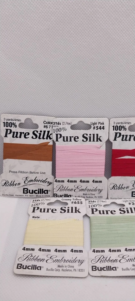 Lote de Bucilla Cinta Pura 100% Seda Foto 2 de 4