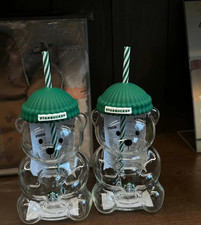 2026 NEW Starbucks Barista Bear Glass Cup(500...