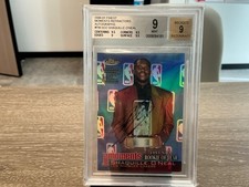 2000-01 Topps Finest Moments Shaquille O'Neal #FM-SO2 Refractor BGS 9/AUTO 9