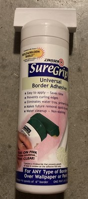 Zinsser Suregrip Universal Border Adhesive 16 Oz Goes On Pink Dries Clear. 025 