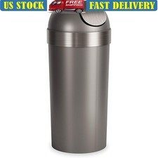 Durable Swing Lid Trash Can 16 Gal Easy Clean Design Kitchen Commercial New