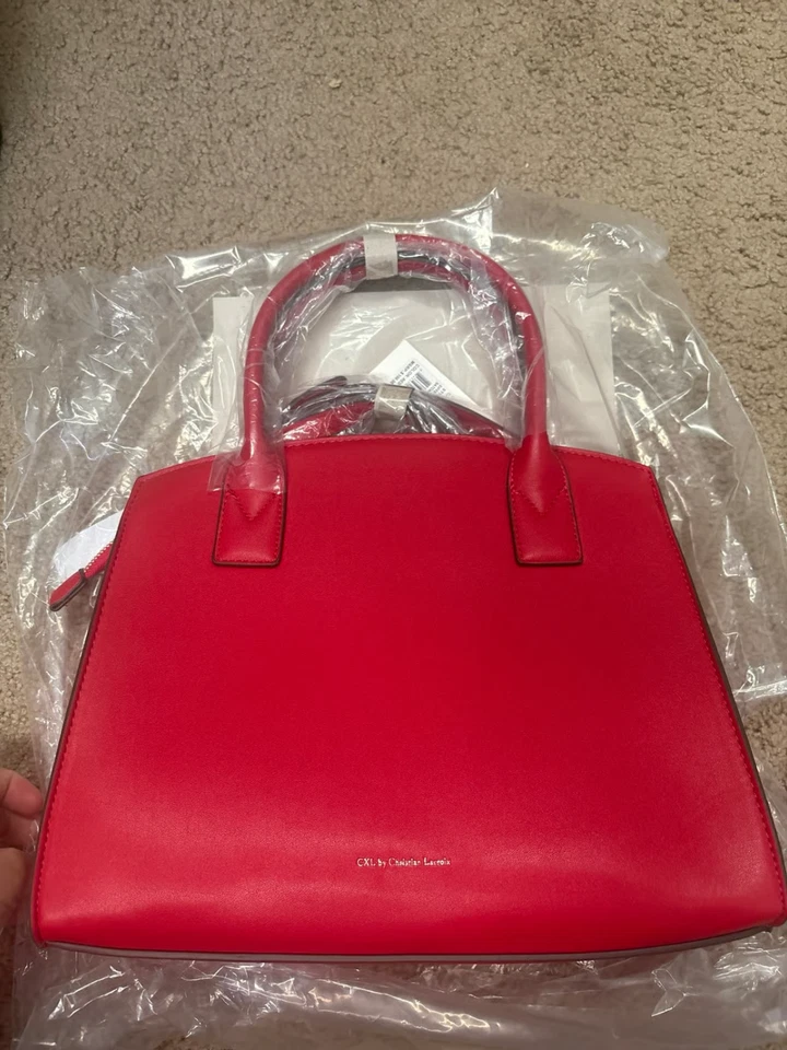 Nuevo Bolso Christian Lacroix Rojo Eiffel Estructurado con Correa para el Hombro Foto 3 de 4