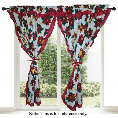 Handmade Christmas Decorative Curtains 2 Panels Unique Designs Made In Mexico