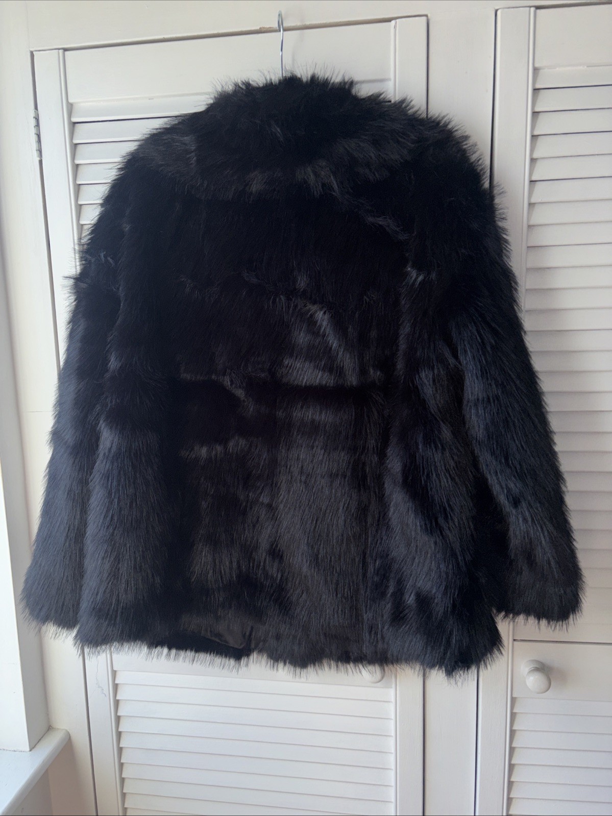Womens New Copperose (Glamify) Black Faux Fur S/M coat/ Jacket New With Tags image 4