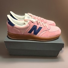 New Balance T500 Men’s Low Top Suede Lace Up Sneaker Pink/Blue/White CT500PHA