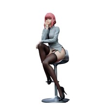 25CM Chainsaw Man Makima Sitting PVC Action Figure Collectible Statue Model Disp