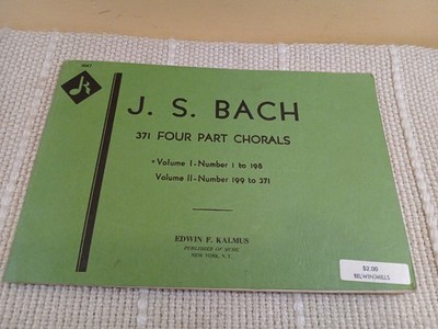 J.S Bach 371 Four Part Chorals Volume 1&2 Original book in German -MG1