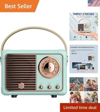 Retro Bluetooth Speaker,Small Vintage Decor,Cute Birthday Gifts Blue