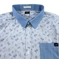 Sunday Swagger Polo Shirt Mens XL Light Blue Golf Performance Hawaiian Surfer