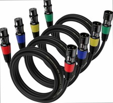 4-Pack 3ft XLR Cables Male to Female Balanced New Cables XLR 1m para Microfono