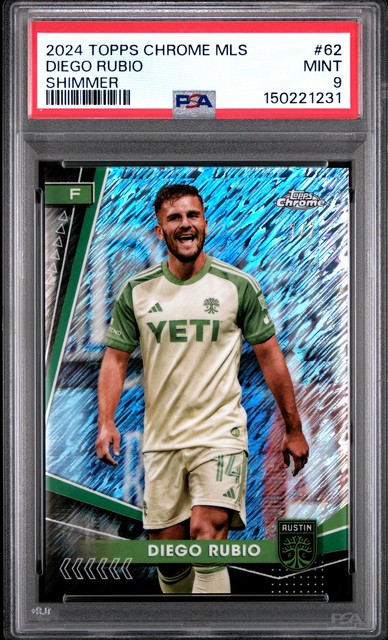 2024 TOPPS CHROME MLS SHIMMER #62 DIEGO RUBIO 1/7 PSA 9
