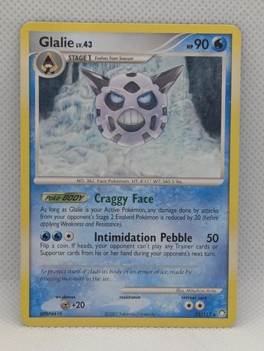 GLALIE 25/123 R MYSTERIOUS TREASURES POKEMON DAMAGED GLALIE