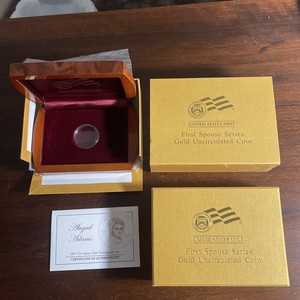 2007-W Unc $10 Gold Abigail Adams  Box OGP+COA (X-07) NO COIN