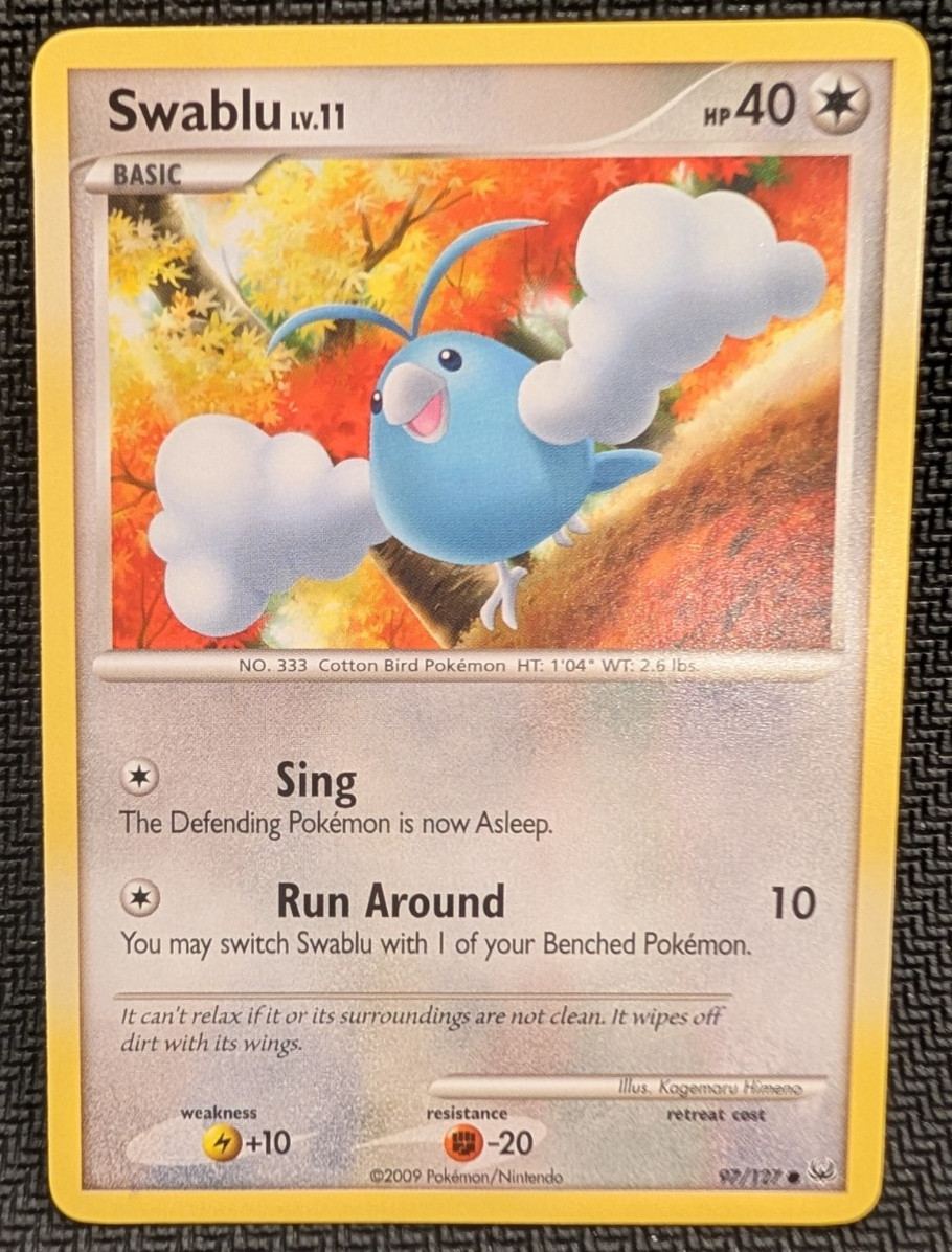 Pokemon - Swablu 97/127 - 2009 Platinum Base Set - NM
