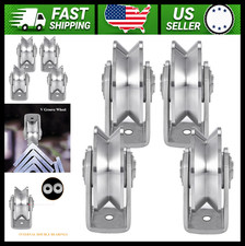 Stainless Steel V Groove Sliding Gate Roller Wheel Double Bearing Plate Caster