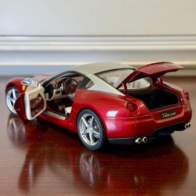 Hot Wheels Elite Ferrari 599 GTB Ruby Silver 1/18 Scale Diecast