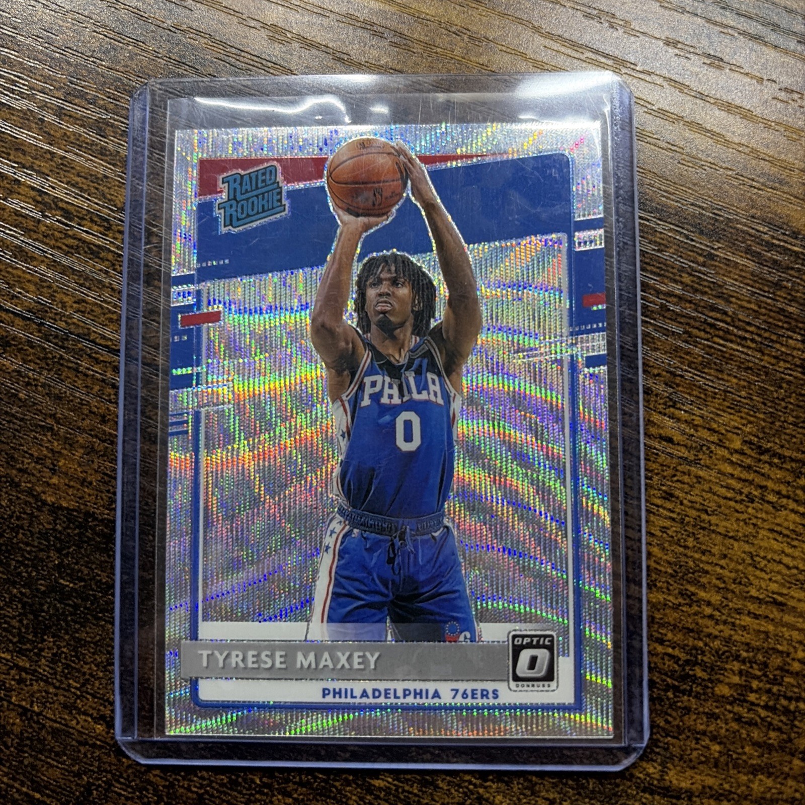 Tyrese Maxey 2020-21 Donruss Optic Rated Rookie Fanatics Silver Wave #171 RC