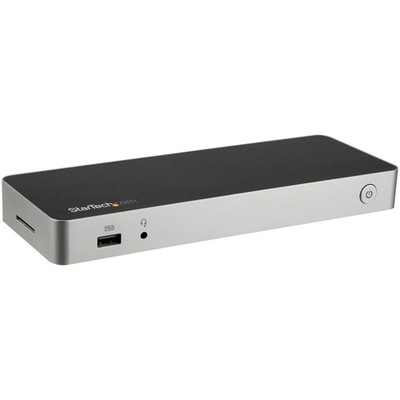 StarTech USB C Dock, Dual Monitor HDMI & DisplayPort 4K 30Hz, USB Type-C Laptop