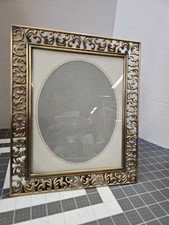 MCM Ornate Gold Tone Designer Picture Frame 10x8, weighs 2 Pounds