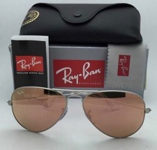 Ray-Ban RB3025 Aviator Silver Copper Pink Flash Mirror 019/z2 58-14 Sunglasses