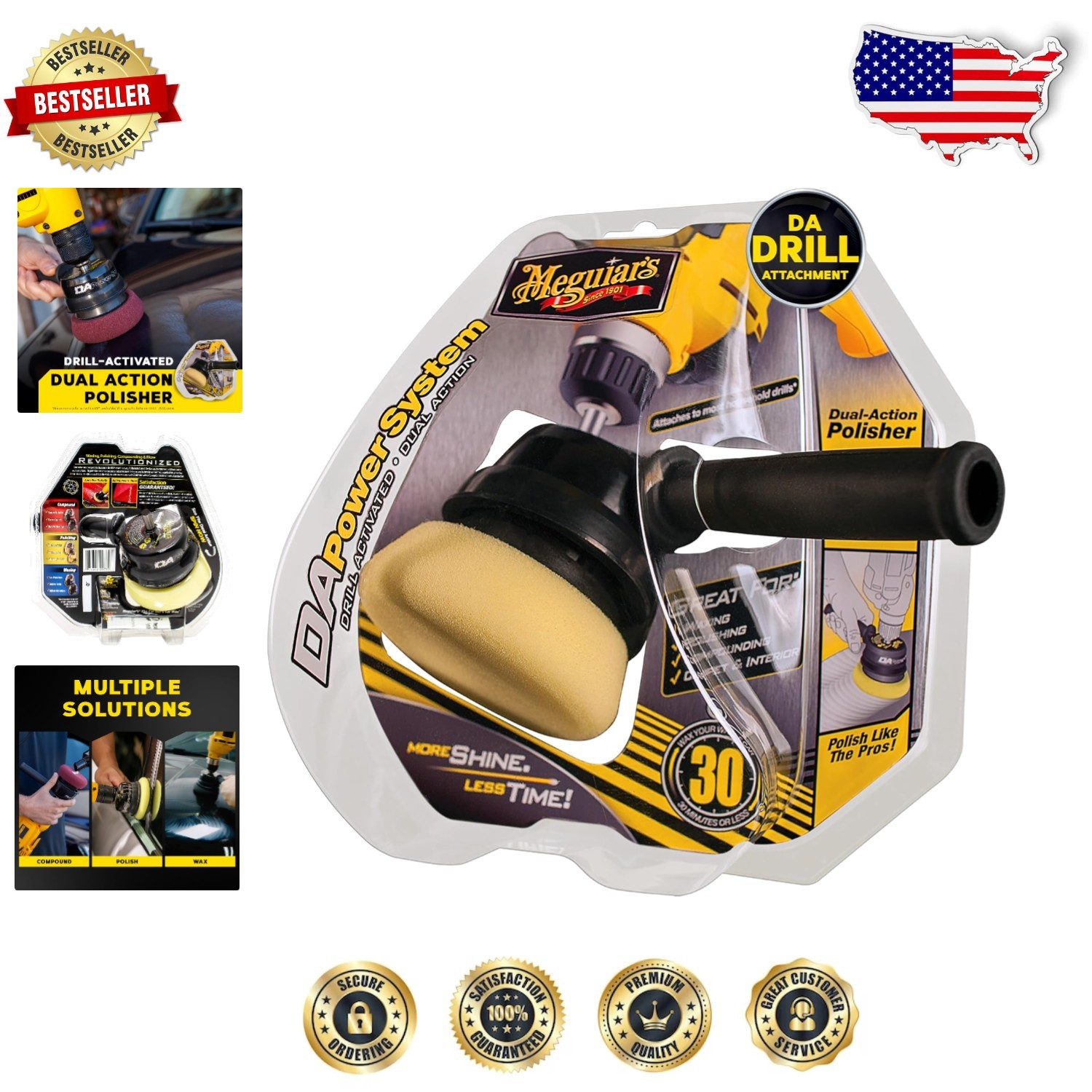 Meguiar's DA Power System Car Detailing Tool - Polish, Wax, 