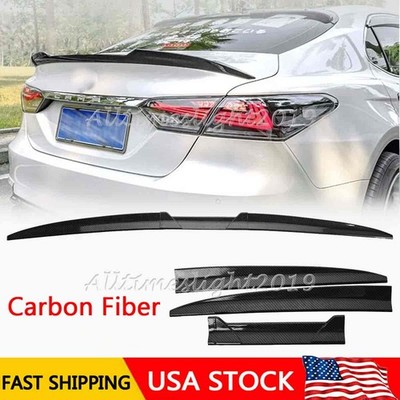 Adjustable Rear Trunk Lip Spoiler Wing Carbon Fiber For Camry SE LE XSE XLE AT