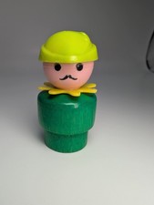 Cuerpo de madera vintage Fisher Price Little People castillo real leñador Robin Hood