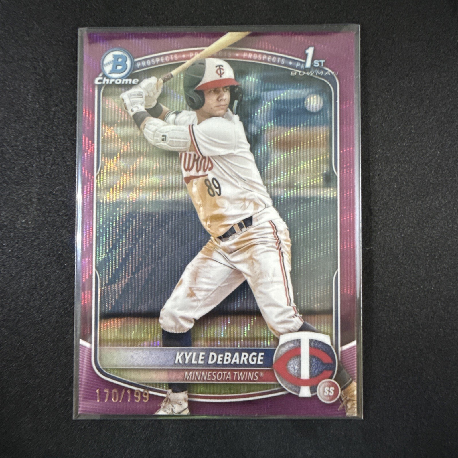 2025 Bowman - Chrome Prospects Kyle DeBarge #BCP-139 Fuchsia Wave Refractor /199