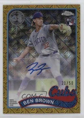 2024 Topps Update Gold Refractor 21/50 Ben Brown #T89CU-BB Rookie Auto RC x2o