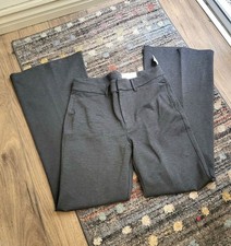 Old Navy Pixie Flare Pants Women  s Heathered Gray Stretch High Rise NWT Sz 10