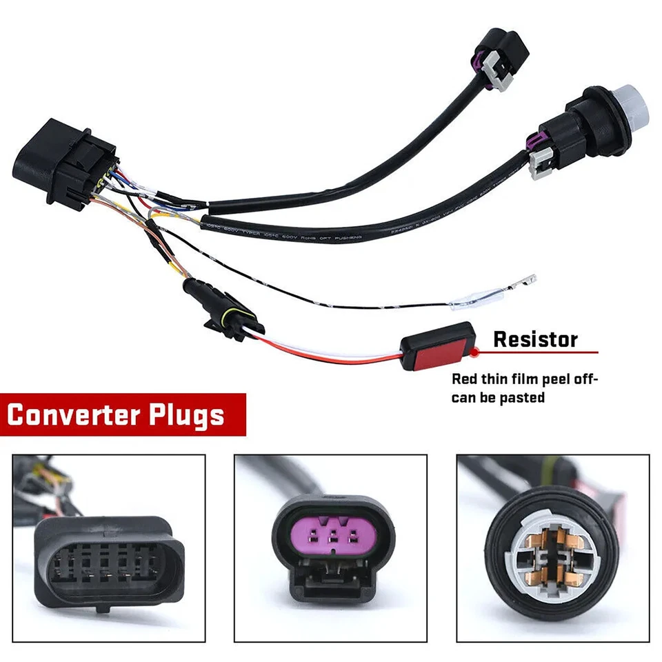 2X Headlight Conversion Wiring Harness Part For Dodge Ram 1500 2500 3500 2013-18 - Image 4 of 4