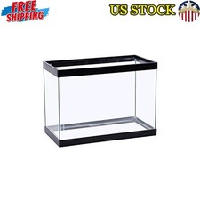 Glass Aquarium 5.5 Gallon Rectangular Fish Tank Easy Customization Accessories