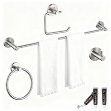 4pcs Bathroom Hardware Set Towel Bar Robe Hook Bath Accessories Set