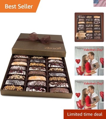 Deluxe Chocolate Biscotti Gift Set - 24 Delicious Cookies for Every Celebration