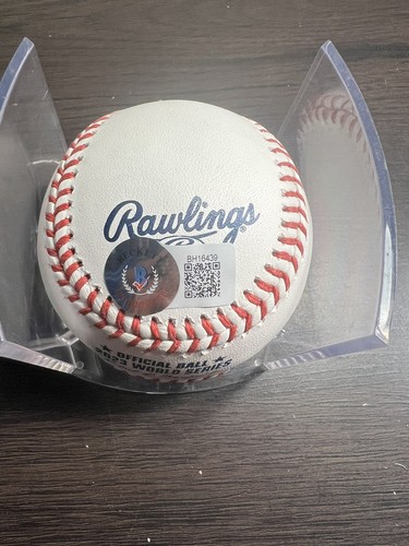 Andrew Heaney Signed 2023 World Series Baseball Rangers WS BAS COA BH16439 - Picture 2 of 3