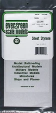 9006 Clear Sheet .010x6x12 (2) Styrene by Evergreen Scale Models EVG9006