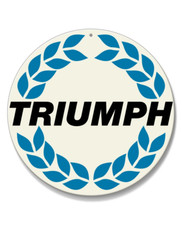 Triumph Wreath Emblem Round Aluminum Sign - Aluminum - Made in the USA