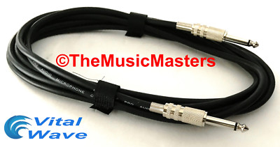 12ft 1/4'' Instrument Guitar Bass Amp Keyboard Audio Patch Cable Cord Wire VWLTW