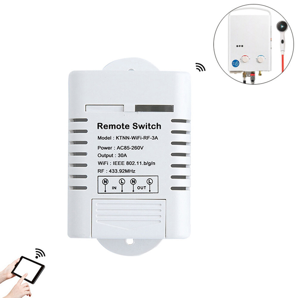 30amps Water Heater Timer,Smart Pump Switch, WiFi+Remote Control AC110V  220V | eBay