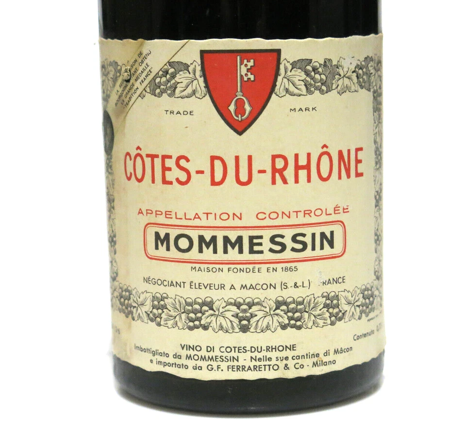 PRL) 1967 CÔTES DU RHÔNE MOMMESSIN VINO WINE WEIN VIN FRANCIA FRANCE RED TINTO - Bild 4 von 4