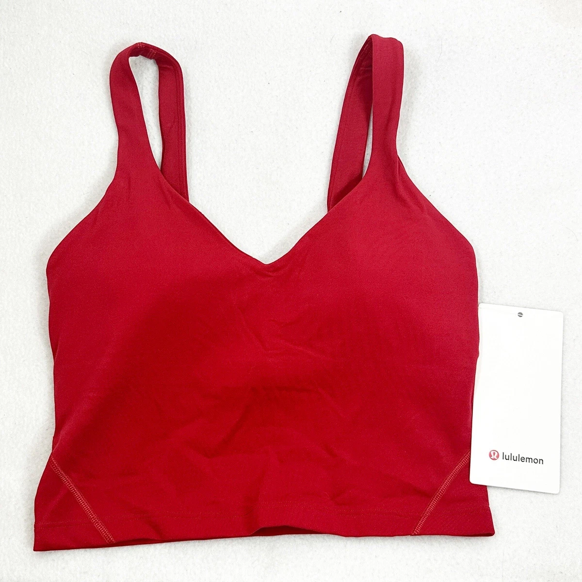 NWT Lululemon Lunar New Year Align Cropped Tank Top Dark Red Gold Size 4