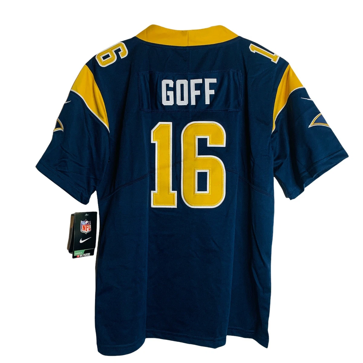 Nike Youth Los Angeles Rams Jared Goff #16 OnField Gold Game Jersey Size XL  NWT