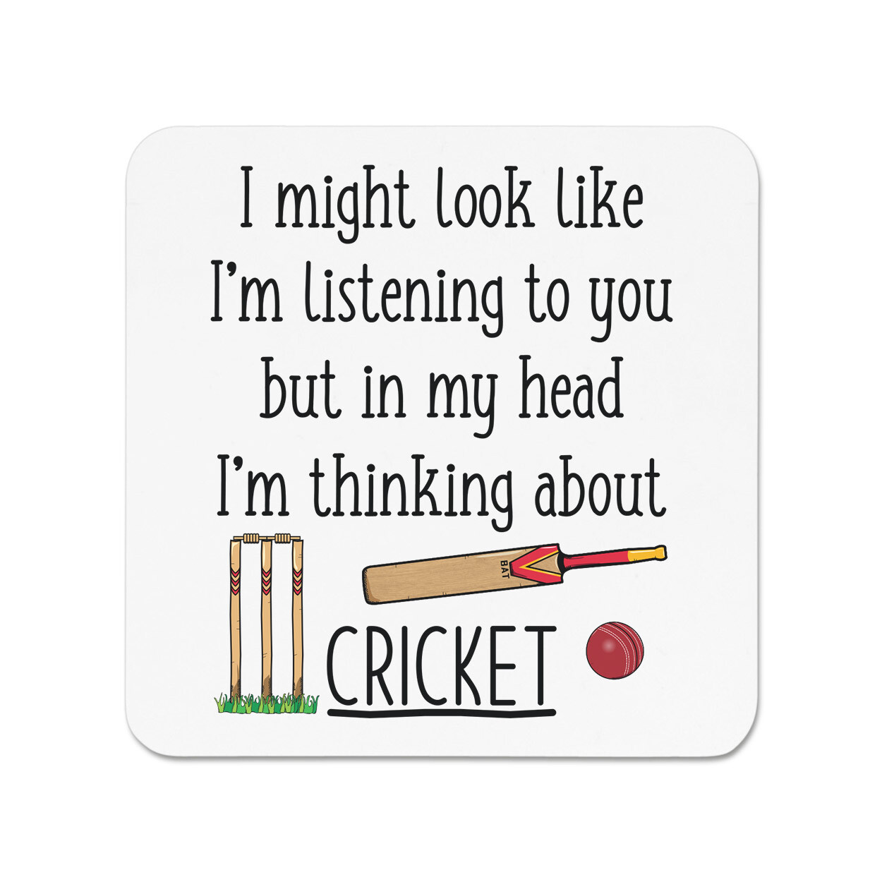I Might Look Like I'm Listening To You Cricket Fridge Magnet Dad Fathers Day
