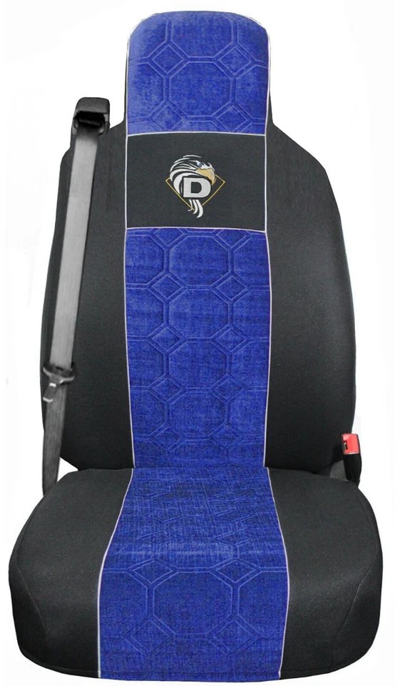 LKW Truck DAF XF 95 CF LF XF 105 Passform Schonbezüge Sitzbezüge Schwarz Blau - Bild 2 von 4